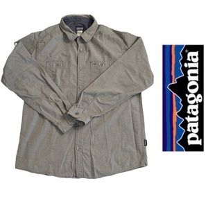 Patagonia Organic Cotton Button Down Long Sleeves Large Slim Fit
